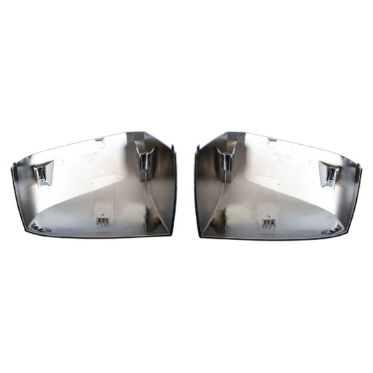 Chrome Hood Mirror Covers Compatible With Volvo VNL 2004-2017 2Pcs
