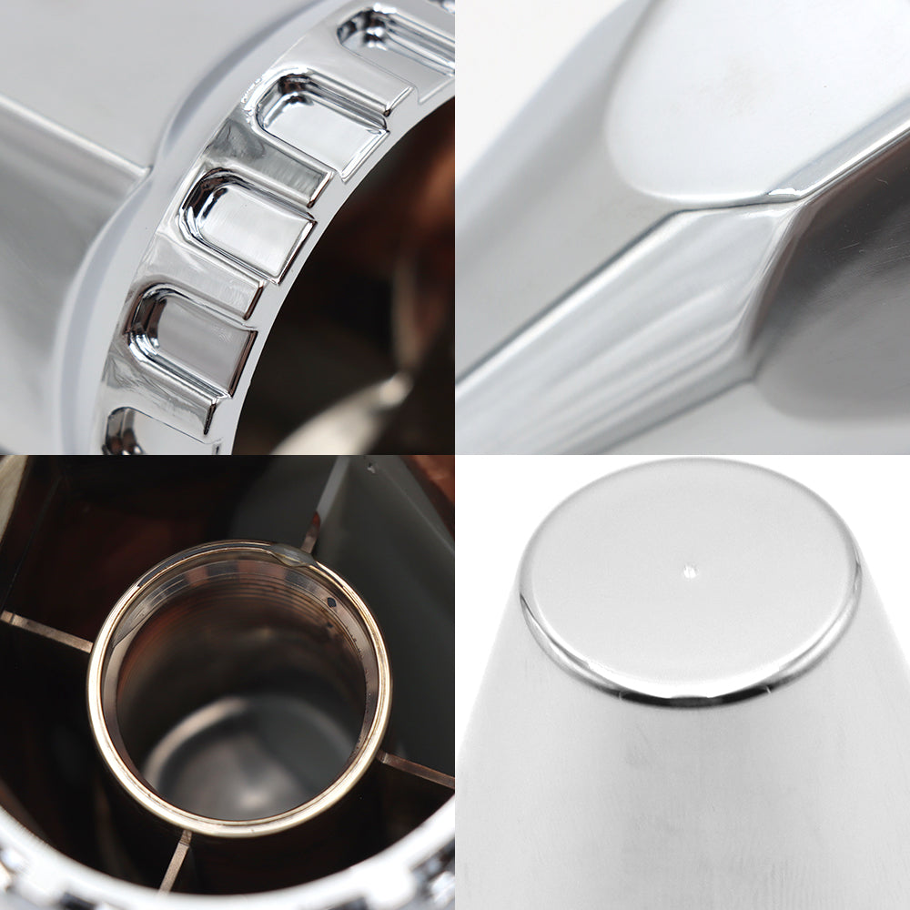 Screw 33mm Chrome Wheel Hub Covers 2 7/8" Compatible With Semi Truck 60Pcs