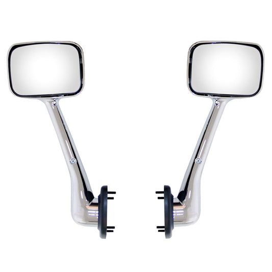 Compatible With Freightliner Cascadia 2008-2016 Complete Chrome Hood Mirrors