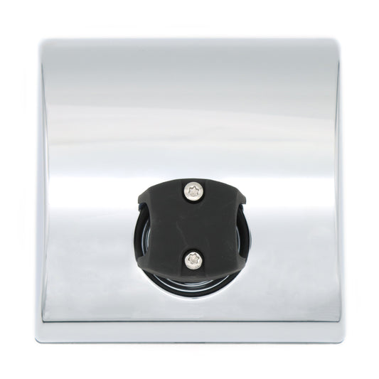 Compatible With International 2008-2018 Chrome Square Convex Hood Mirror Head