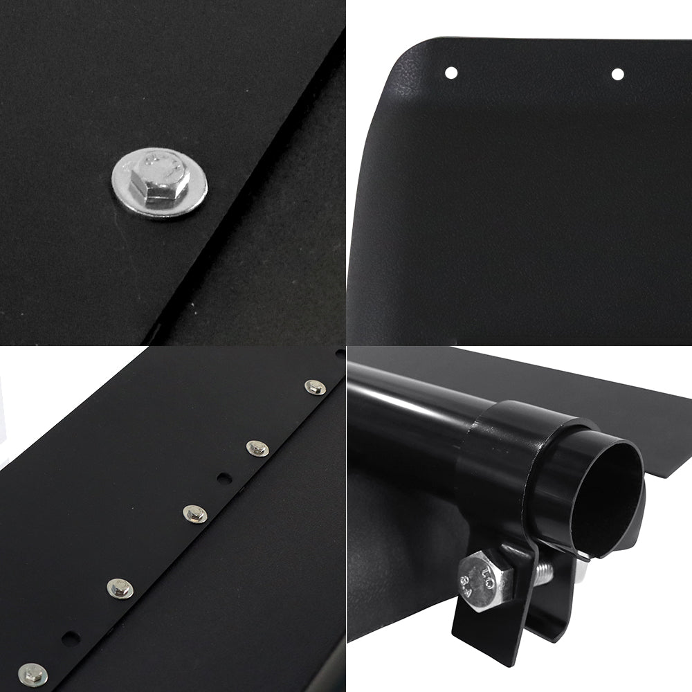 Universal 24" Black Poly Semi Truck Quarter Fenders