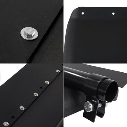 Universal 24" Black Poly Semi Truck Quarter Fenders