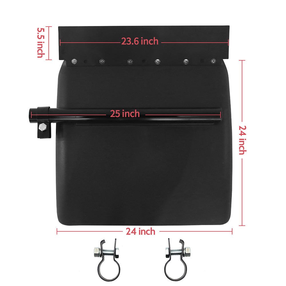 Universal 24" Black Poly Semi Truck Quarter Fenders