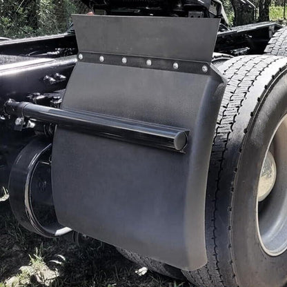 Universal 24" Black Poly Semi Truck Quarter Fenders