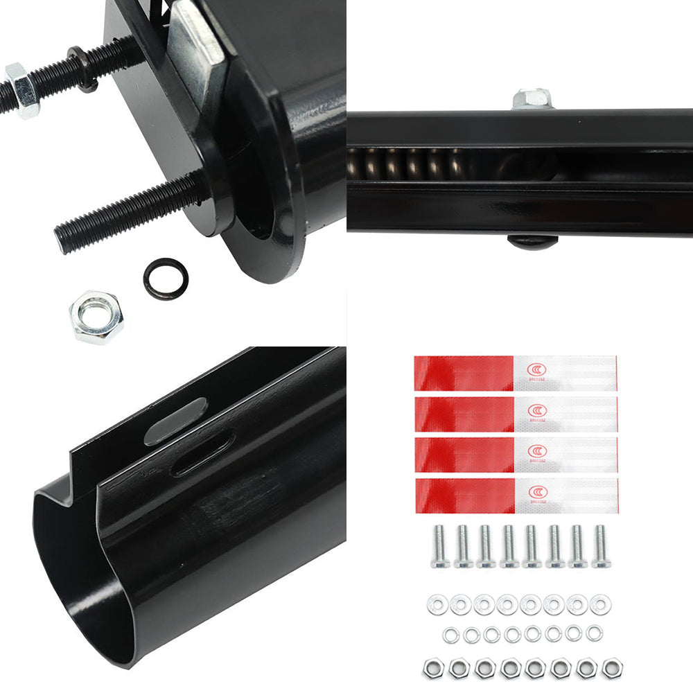 Universal 30" Black Straight Spring Loaded Mud Flap Hanger