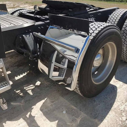 Universal 24" Stainless Steel Semi Truck Quarter Fenders