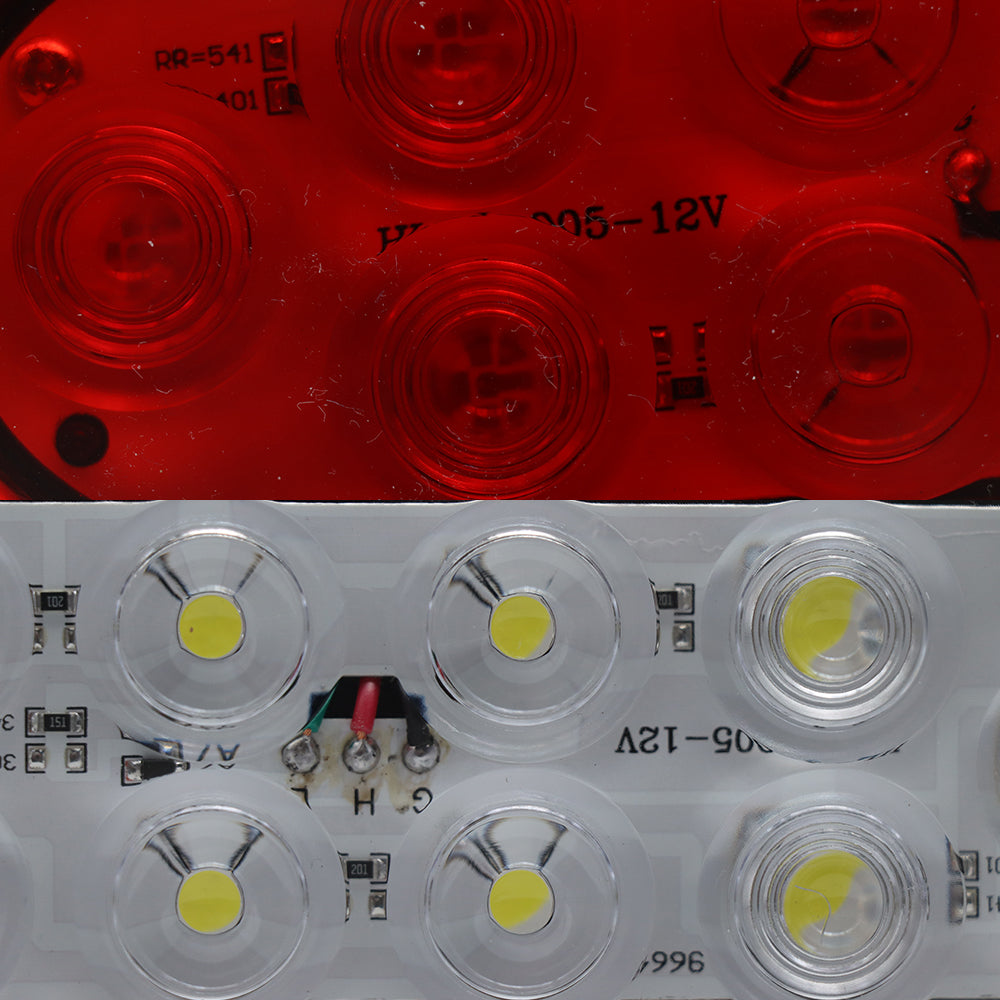 10 LED Tail Lights 6" Oval Marker Lights With Rubber Gaskets 4Pcs