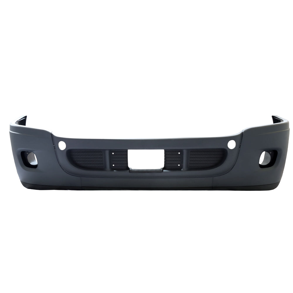 Complete Front Bumper Compatible With Freightliner Cascadia 2008-2016 With Fog Light Holes Black