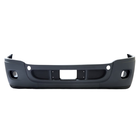 Complete Front Bumper Compatible With Freightliner Cascadia 2008-2016 With Fog Light Holes Black