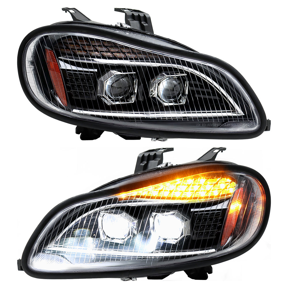 LED Headlight Assembly Fit for Freightliner M2 2004-2013 Pair