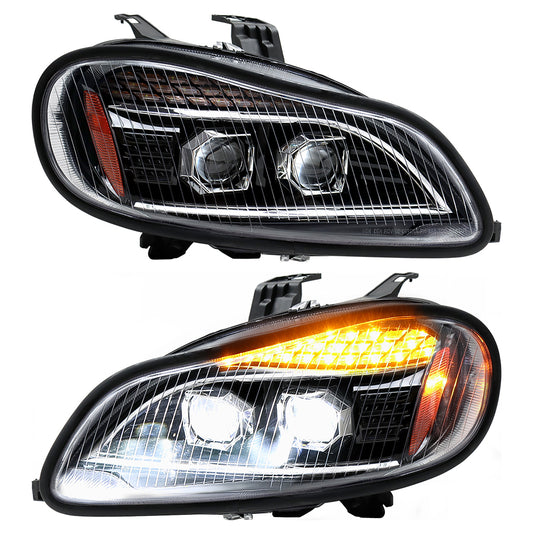 LED Headlight Assembly Fit for Freightliner M2 2004-2013 Pair