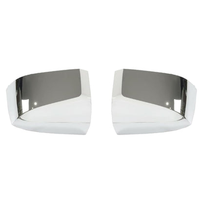 Chrome Hood Mirror Covers Compatible With Volvo VNL 2004-2017 2Pcs