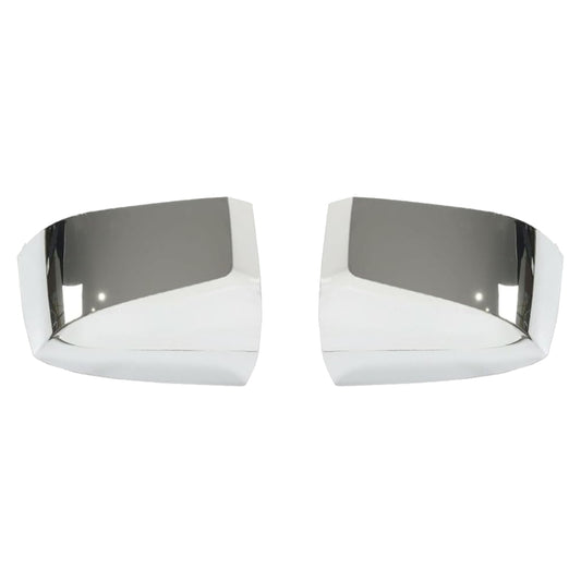 Chrome Hood Mirror Covers Compatible With Volvo VNL 2004-2017 2Pcs