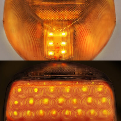 Fit for Peterbilt 357/378/379 Turn Signal Light Triangle Amber 2Pcs