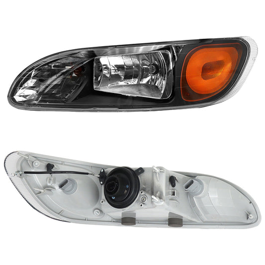 Fit for Peterbilt 337/386/387 Black Headlights With Turn Signal