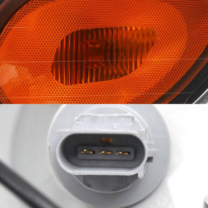 Fit for Peterbilt 337/386/387 Black Headlights With Turn Signal