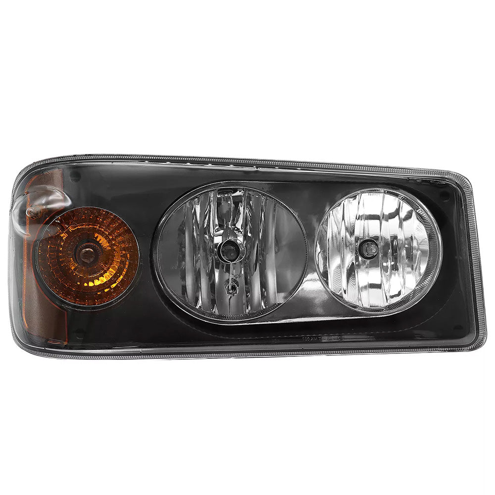Compatible With Mack Granite GU713 Headlights Assembly Chrome Aftermarket