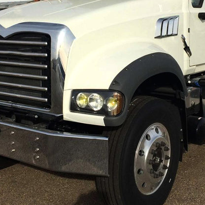 Compatible With Mack Granite GU713 Headlights Assembly Chrome Aftermarket