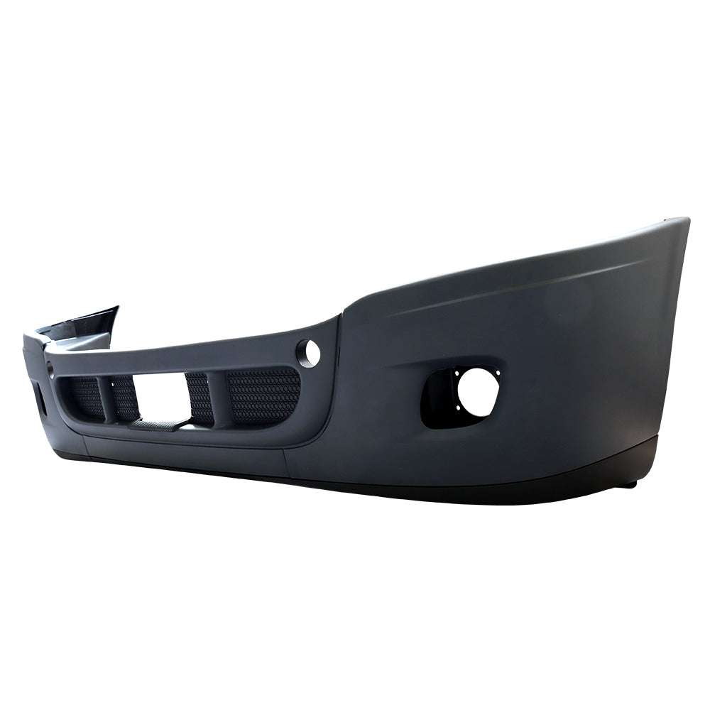 Complete Front Bumper Compatible With Freightliner Cascadia 2008-2016 With Fog Light Holes Black