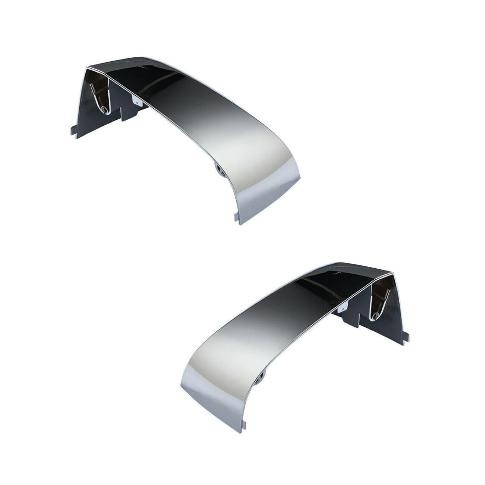 Chrome Hood Mirror Covers Compatible With Volvo VNL 2004-2017 2Pcs