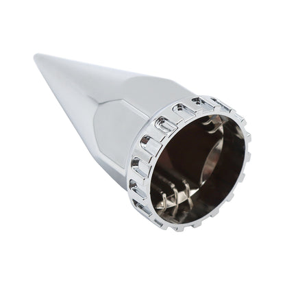 Push 33mm Chrome Spiked Wheel Hub Covers 4 3/4" Compatible With Semi Truck 60Pcs