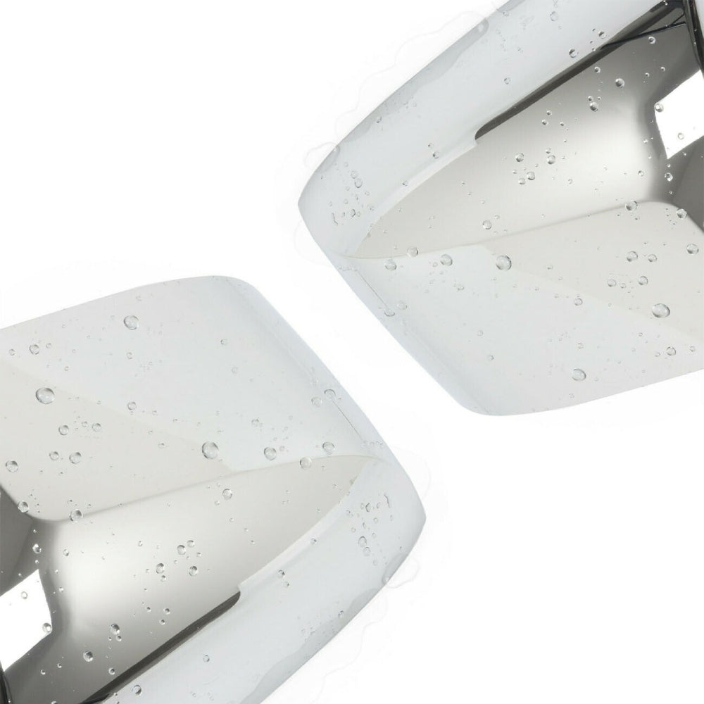 Chrome Hood Mirror Covers Compatible With Volvo VNL 2004-2017 2Pcs