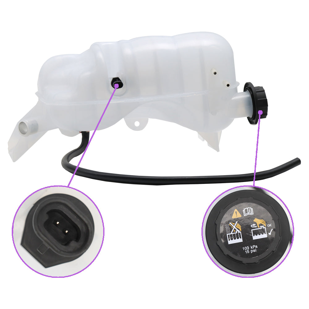 Coolant Overflow Reservoir Bottle Tank Compatible With International Durastar/Harvester Truck