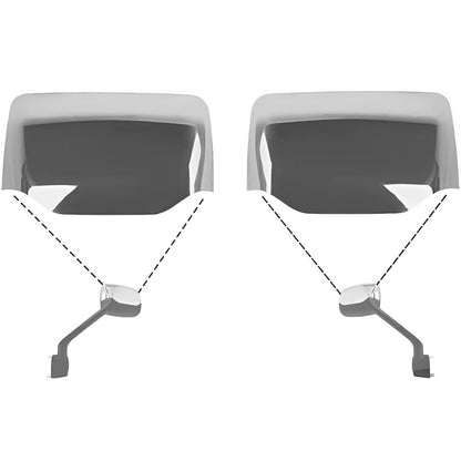 Compatible With Kenworth T680 & Peterbilt 579/587 Chrome Hood Mirror Covers