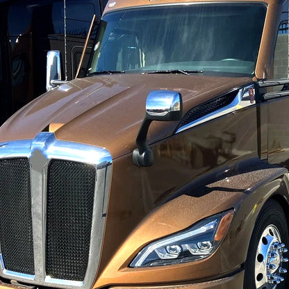 Compatible With Kenworth T680 & Peterbilt 579/587 Chrome Hood Mirrors