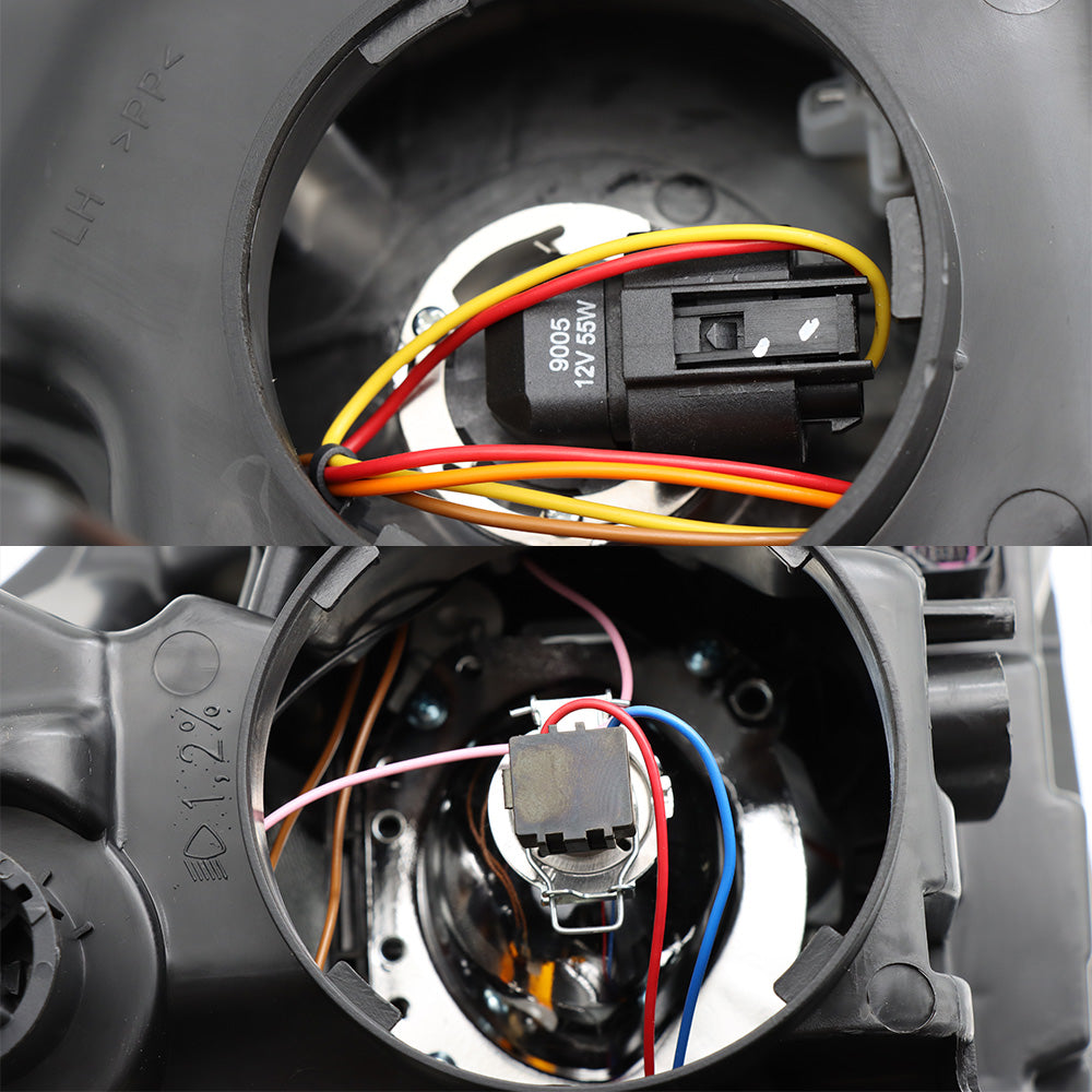 Compatible With Kenworth T680 2013-2021 Chrome Headlights Included Bulbs