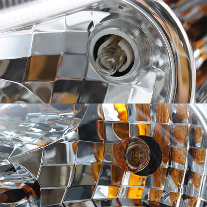 Compatible With Kenworth T680 2013-2021 Chrome Headlights Included Bulbs