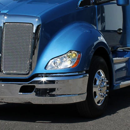 Compatible With Kenworth T680 2013-2021 Chrome Headlights Included Bulbs