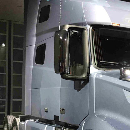 Compatible With Volvo VNL/VNM Black Door Mirror Covers 2Pcs