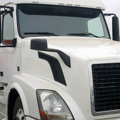 Compatible With Volvo VNL 2000-2015 Black Hood Mirrors Assembly