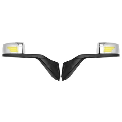 Compatible With Volvo VNL 2000-2015 Hood Mirrors With Turn Signal Light