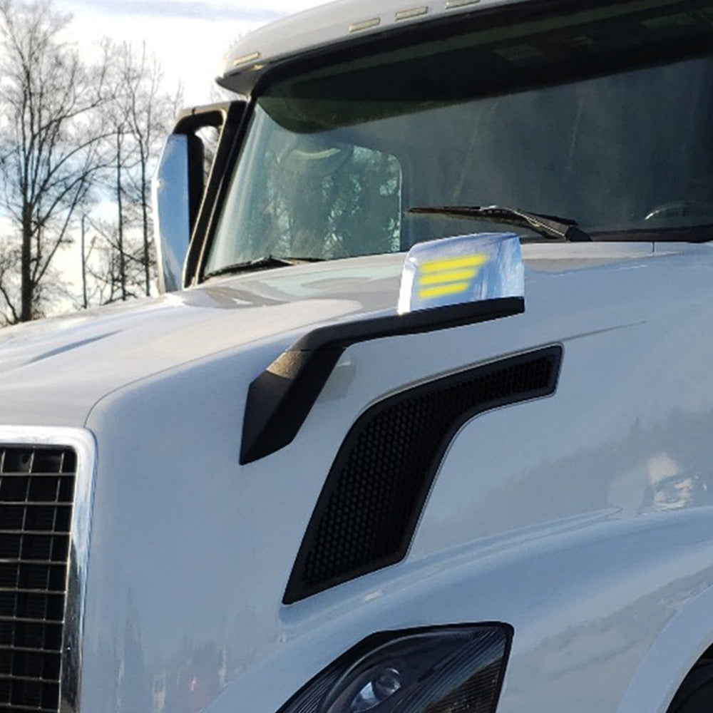 Compatible With Volvo VNL 2000-2015 Hood Mirrors With Turn Signal Light