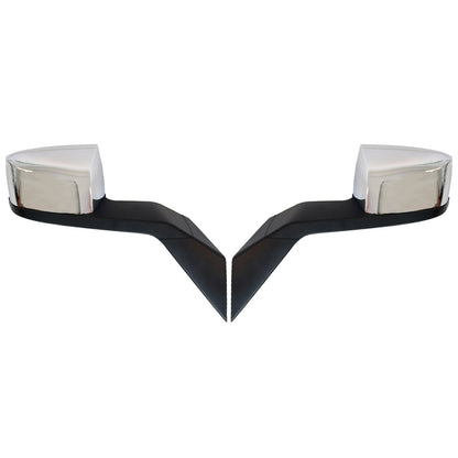 Compatible With Volvo VNL 2000-2015 Chrome Hood Mirrors Assembly