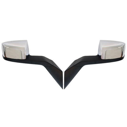 Compatible With Volvo VNL 2000-2015 Chrome Hood Mirrors Assembly