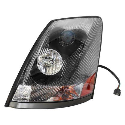 Fit for Volvo VNL/VNM Headlight Assembly Black With Turn Signal