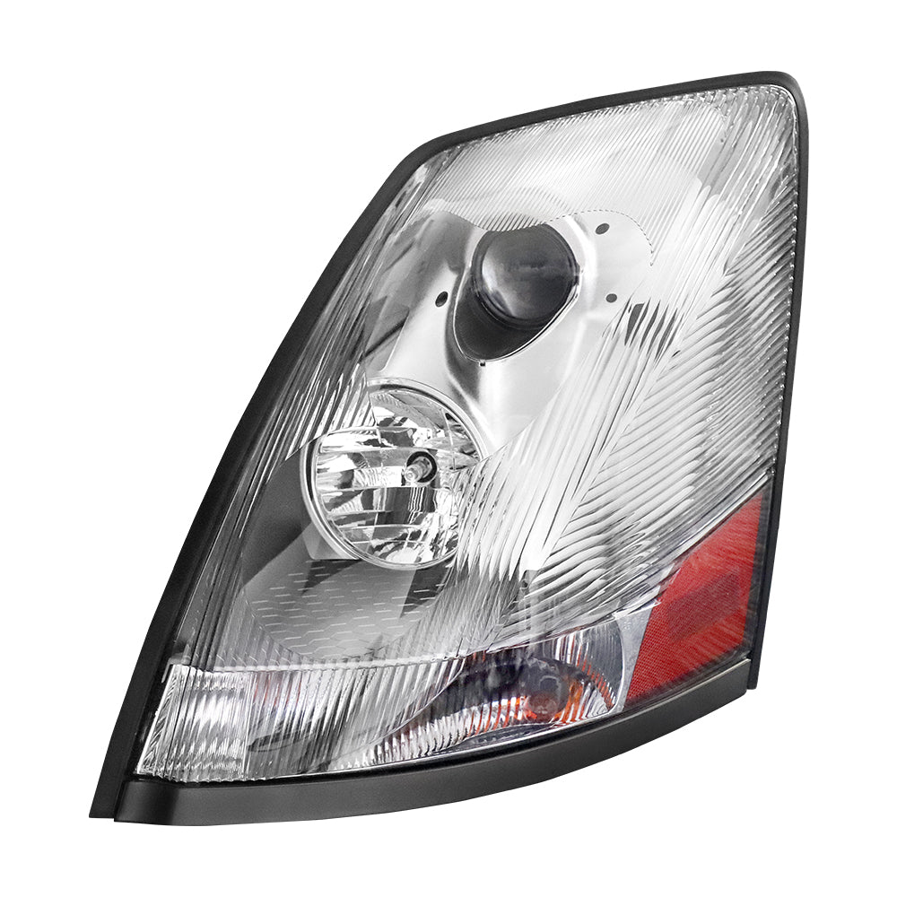 Compatible With Volvo VNL Headlight Assembly Chrome With Turn Signal