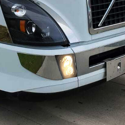 Compatible With Volvo VN/VNL Fog Lights Replacement Halogen Lamps 2Pcs