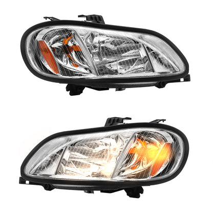 Fit for Freightliner M2 2004-2013 Headlight Assembly Chrome Pair