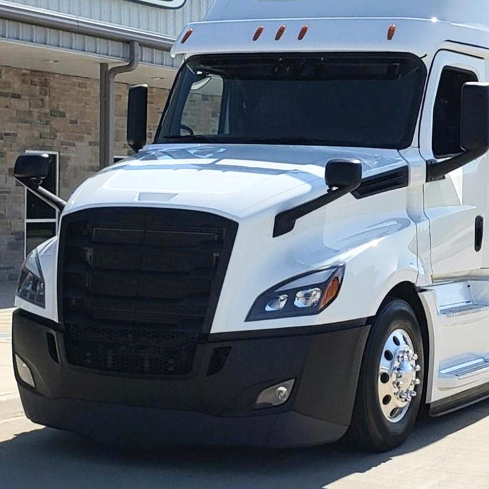 Fit for Freightliner Cascadia 2018-2021 Black Hood Mirrors