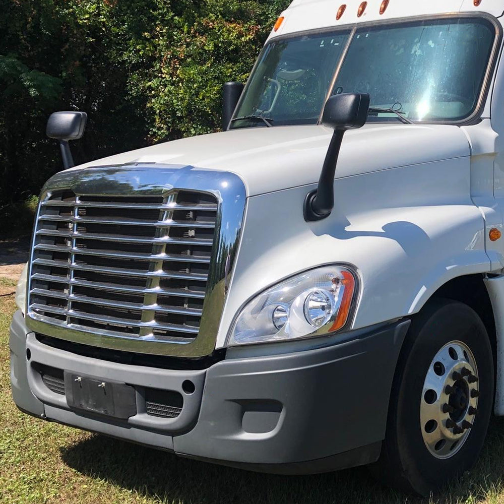 Compatible With Freightliner Cascadia 2008-2016 Black Hood Mirrors
