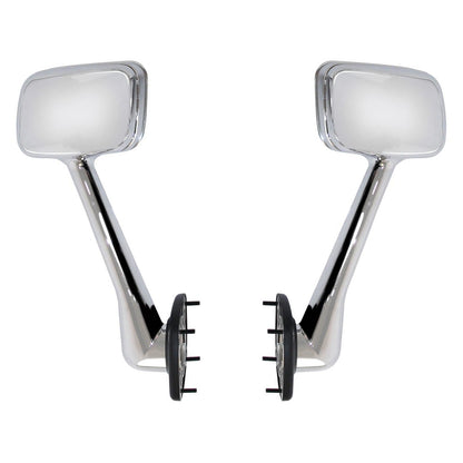 Compatible With Freightliner Cascadia 2008-2016 Complete Chrome Hood Mirrors