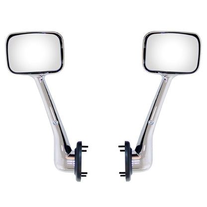 Compatible With Freightliner Cascadia 2008-2016 Complete Chrome Hood Mirrors