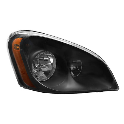 Fit for Freightliner Cascadia Halogen Headlights Black With Bulbs