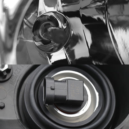 Fit for Freightliner Cascadia Halogen Headlights Chrome With Bulbs