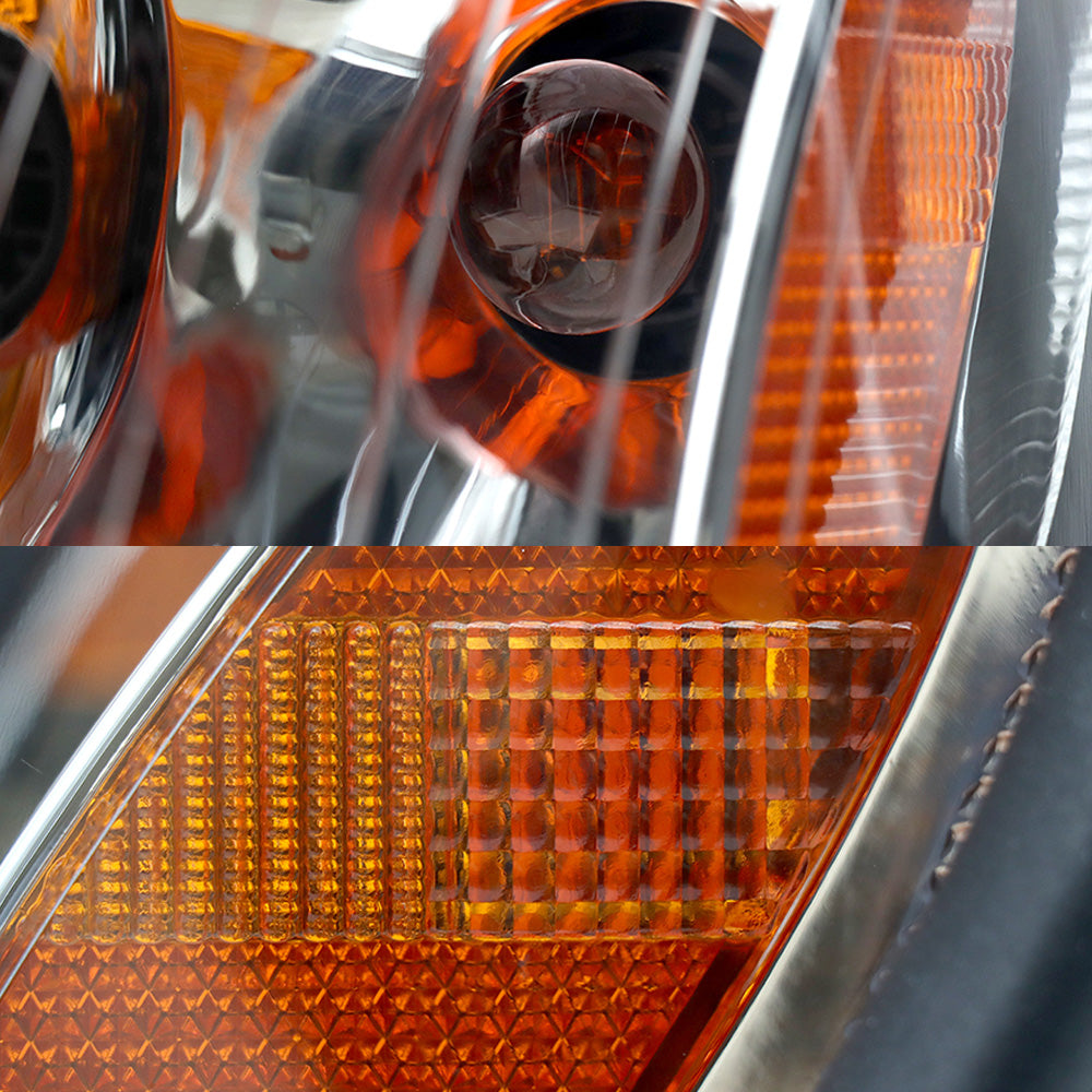 Compatible With Freightliner Columbia Headlights Assembly Halogen Chrome